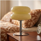 Beige lamp styled in a warm home setting - 2