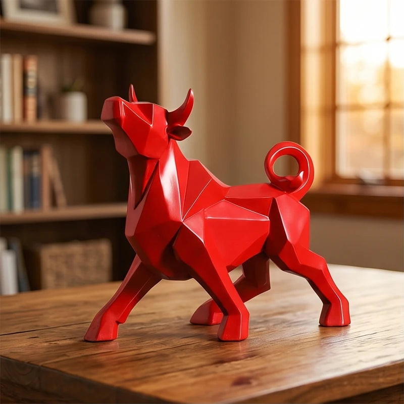 Head Up Valdez Resin Bull Sculpture lifestyle photo