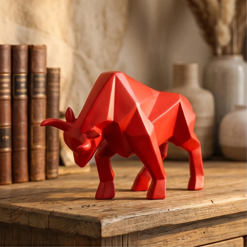 Head Down Valdez Resin Bull Sculpture lifestyle photo