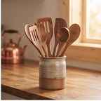 7 Pcs wooden home accent styled in a warm home setting