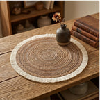 01 1pc Hot Selling Fringe Eco-friendly Household Non-Slip Heat-Resistant Morden Style Table Placemat Washable Mat For Dining Table lifestyle photo - 3