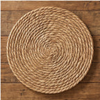 4pcs 4pcs Round Rattan Placemats, Durable & Easy-Clean for Home Dining, Wedding Decor lifestyle photo - 4