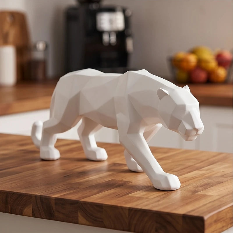 White Oberyn Resin Panther Sculpture lifestyle photo - 3