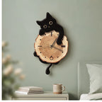 Black clock styled in a warm home setting - 2