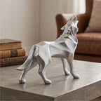Silver Fenrir Resin Wolf Figurines lifestyle photo - 2