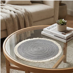 02 1pc Hot Selling Fringe Eco-friendly Household Non-Slip Heat-Resistant Morden Style Table Placemat Washable Mat For Dining Table lifestyle photo - 4