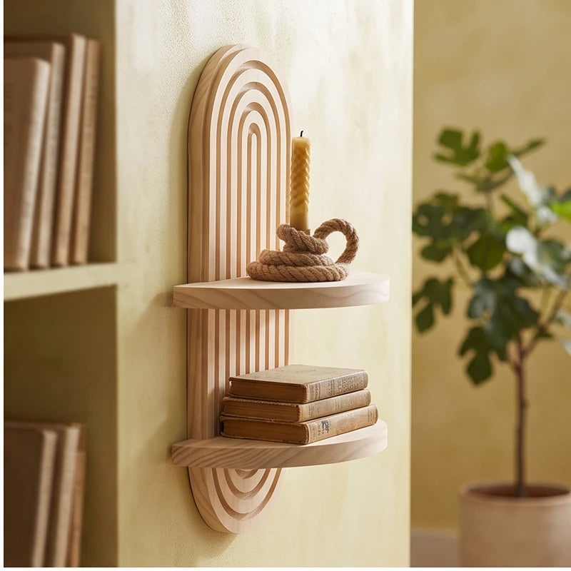 double layer wooden frame styled in a warm home setting - 2