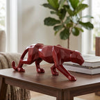 Red Oberyn Resin Panther Sculpture lifestyle photo - 2
