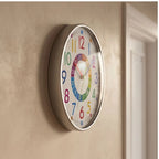 Silver clock styled in a warm home setting - 2