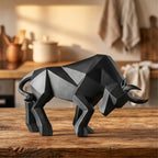 Head Down Valdez Resin Bull Sculpture lifestyle photo