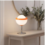 White lamp styled in a warm home setting - 3