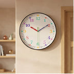 b clock styled in a warm home setting