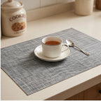 Color 3 Home Heat Insulation Placemat Rectangular Dining Table Decor Cup Pads PVC Waterproof Oilproof Bowl Mats Modern Placemat 45x30cm lifestyle photo - 2