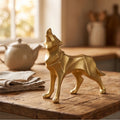 Gold Fenrir Resin Wolf Figurines lifestyle photo