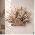 MS12407-2pcs wooden planter styled in a warm home setting
