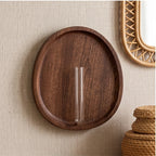 Round - Large wood vase styled in a warm home setting - 3
