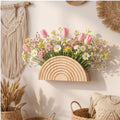 2pcs MS11947 wooden planter styled in a warm home setting - 3