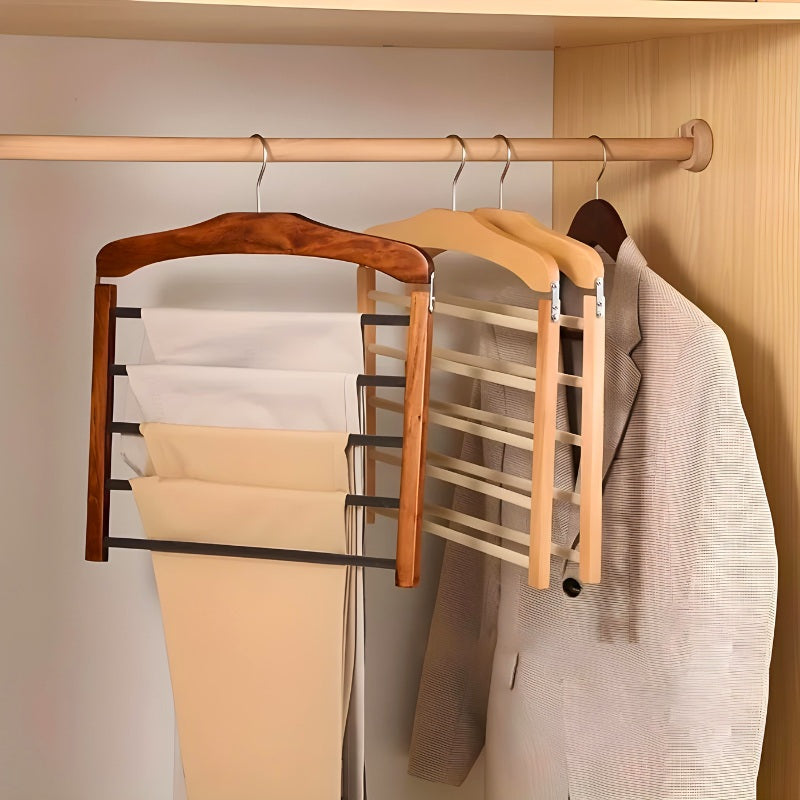 Ashbury Wooden 5-Bar Pants Hanger