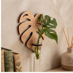 Small Leaf wooden planters styled in a warm home setting - 2