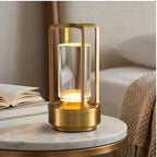 Gold Rechargeable Wireless Table Lamp LED Touch Sensor Desktop Night Light Reading Lamp for Restaurant Hotel Bar Bedroom Decor Light lifestyle photo - 3