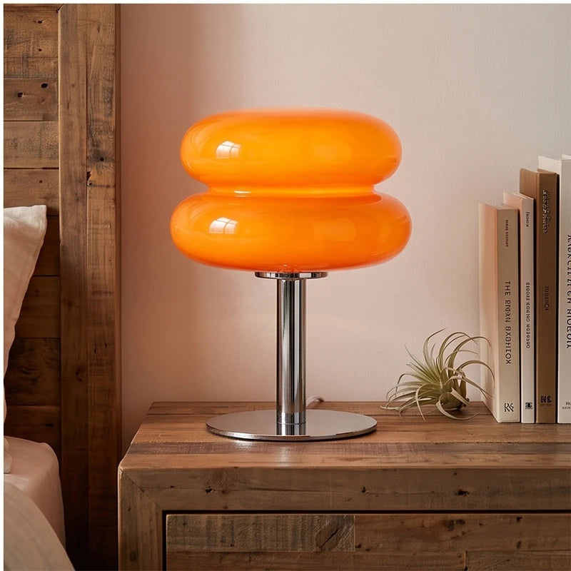 Beige lamp styled in a warm home setting - 3