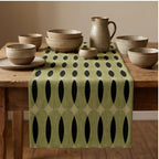 33 × 150 cm linen home accent styled in a warm home setting - 2