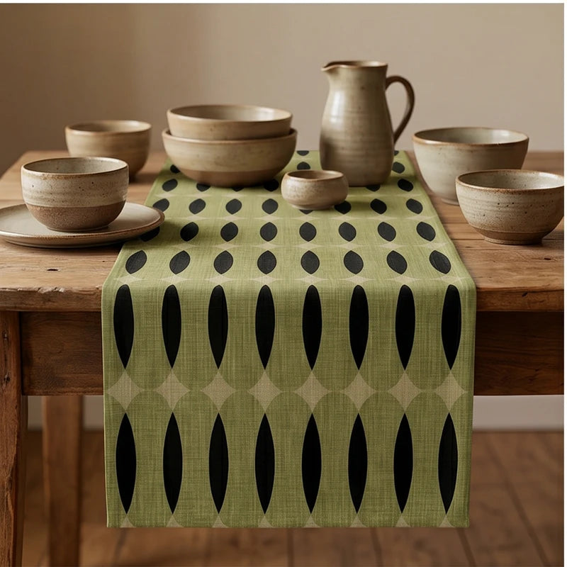 33 × 150 cm linen home accent styled in a warm home setting - 2