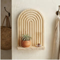 wall shelf MS10581 wooden shelves styled in a warm home setting