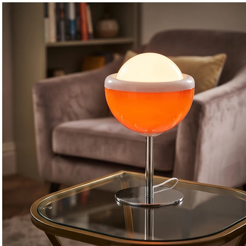 Orange lamp styled in a warm home setting - 4