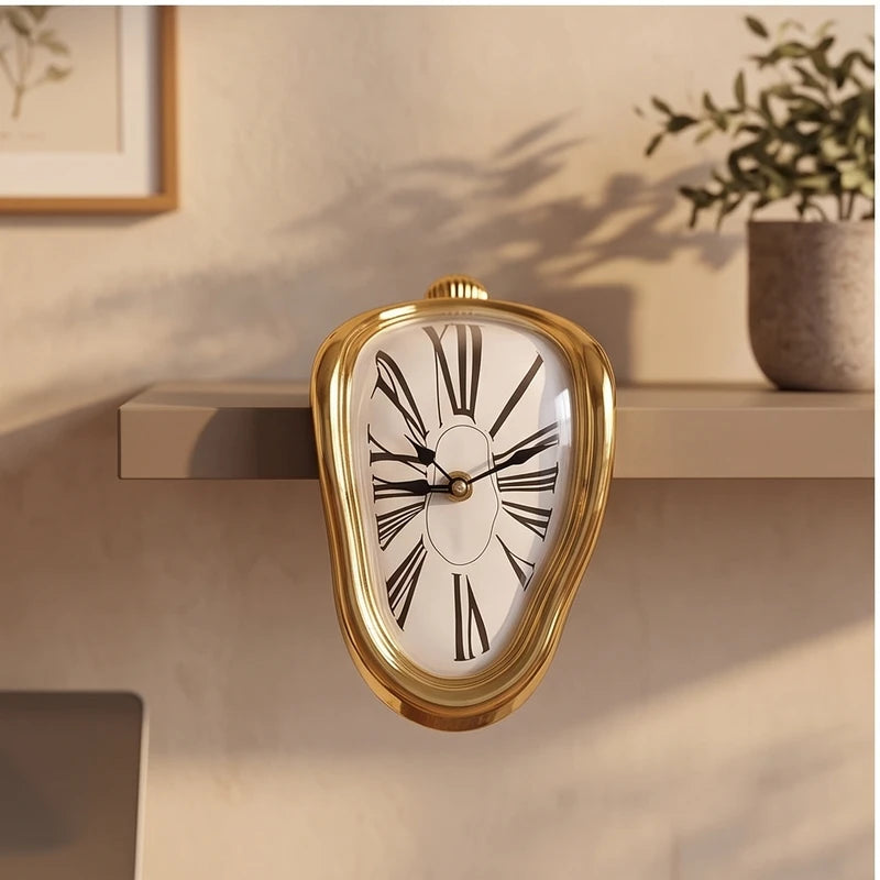 Gold1 clock styled in a warm home setting - 2