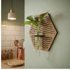 TK-MS8057 wood vase styled in a warm home setting - 2