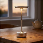 Silver Rechargeable Wireless Table Lamp LED Touch Sensor Desktop Night Light Reading Lamp for Restaurant Hotel Bar Bedroom Decor Light (Copy) lifestyle photo - 4