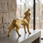 Gold Fenrir Resin Wolf Figurines lifestyle photo - 4