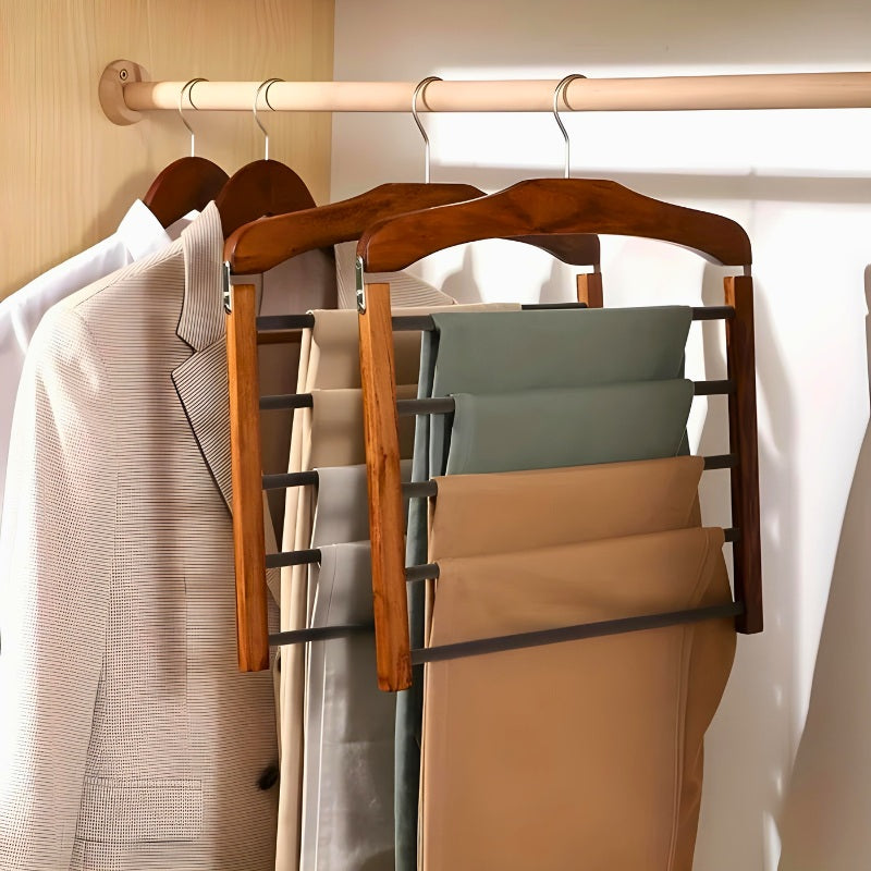 Ashbury Wooden 5-Bar Pants Hanger