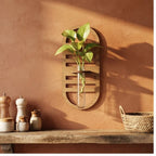 TK-MS8060 wood vase styled in a warm home setting