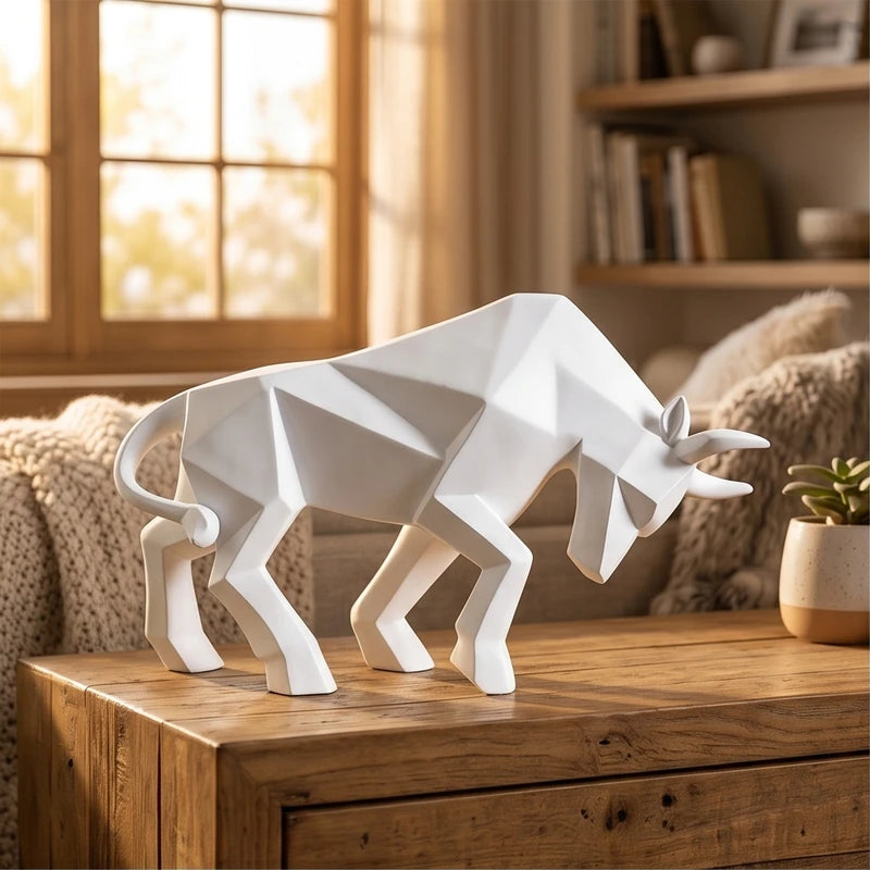Head Down Valdez Resin Bull Sculpture lifestyle photo