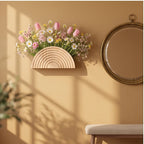 2pcs MS11947 wooden planter styled in a warm home setting - 2