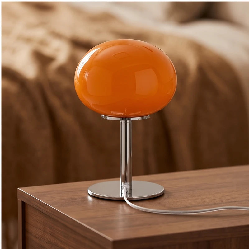 Orange lamp styled in a warm home setting - 4