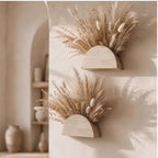 MS12405-2pcs wooden planter styled in a warm home setting - 3