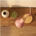 Pink Creative Nordic Table Lamp Wooden Art LED Turn Head Simple Bedside Desk Light/Eye Protection Reading&Bedroom Study Lamp lifestyle photo - 4