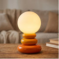 Orange Peren Nordic Stacked Stone Bedside Lamp – Elegant Dimmable LED Lighting lifestyle photo