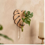 Small Leaf wooden planters styled in a warm home setting