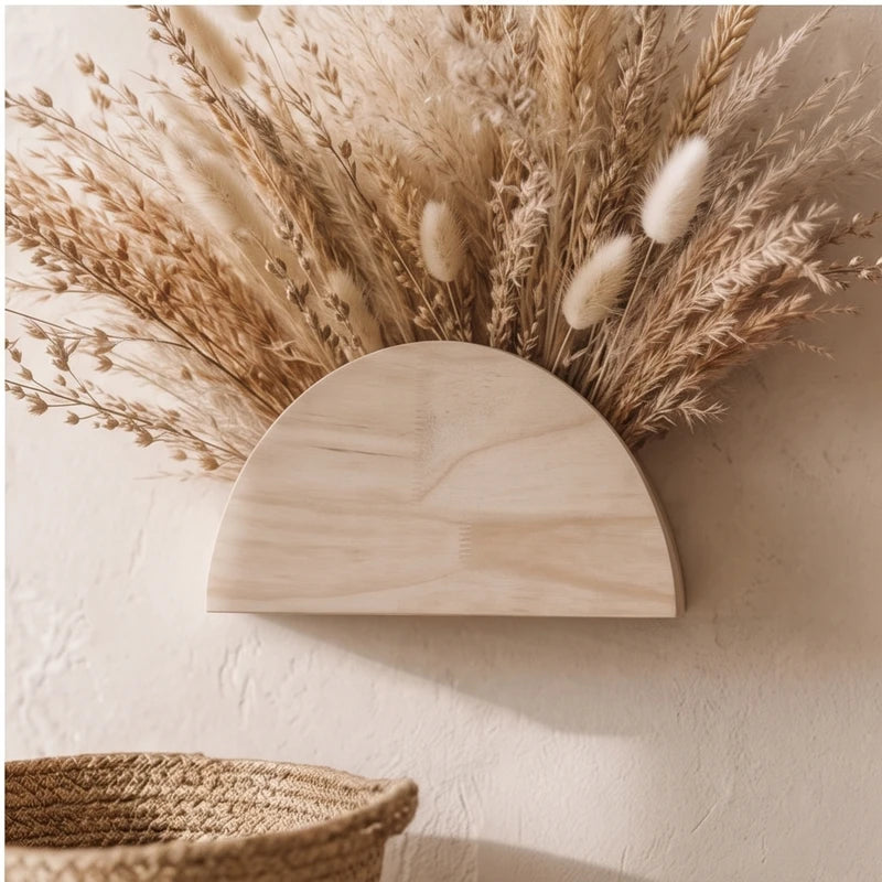 MS12405-2pcs wooden planter styled in a warm home setting - 4