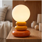 Orange Peren Nordic Stacked Stone Bedside Lamp – Elegant Dimmable LED Lighting lifestyle photo - 3