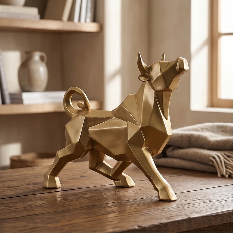 Head Up Valdez Resin Bull Sculpture lifestyle photo