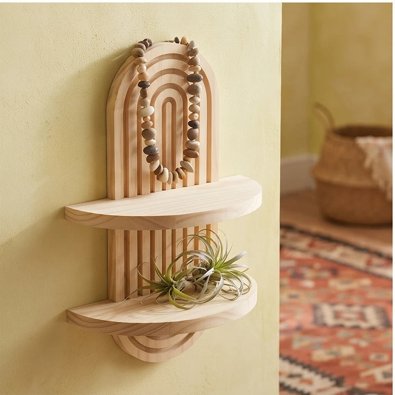 double layer wooden frame styled in a warm home setting - 3