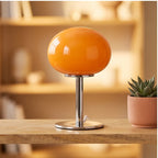 Orange lamp styled in a warm home setting - 3