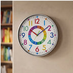 Silver clock styled in a warm home setting - 3