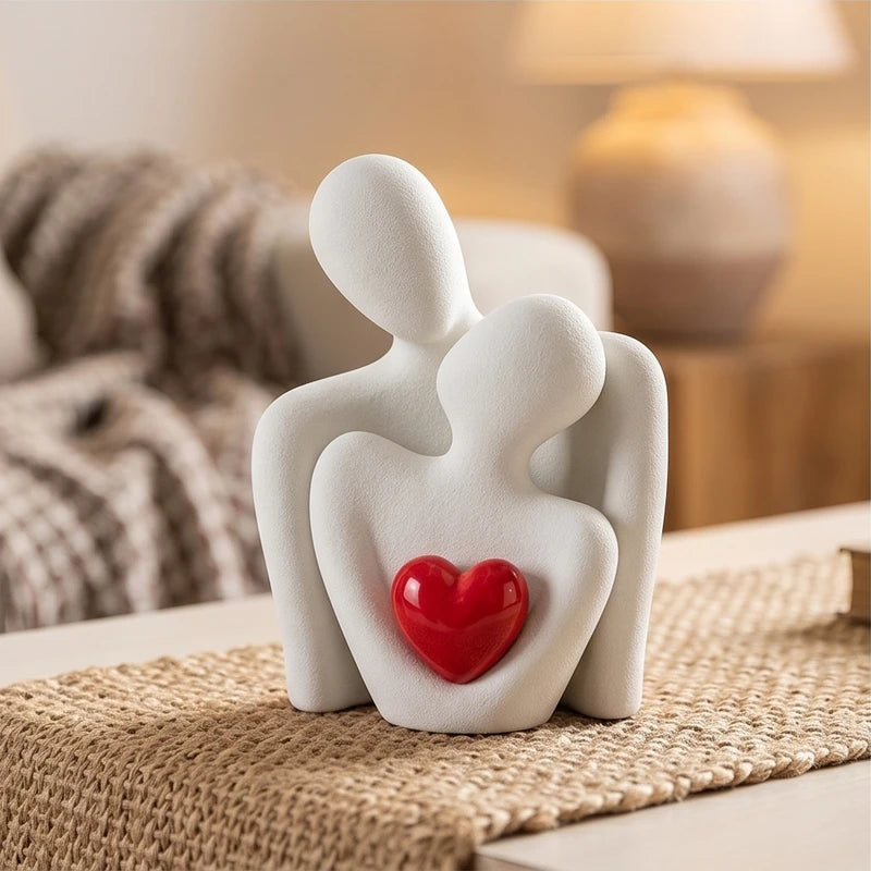Red Ceramic Couple Figurines lifestyle photo - 3
