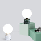 Caspian Marble Globe Table Lamp